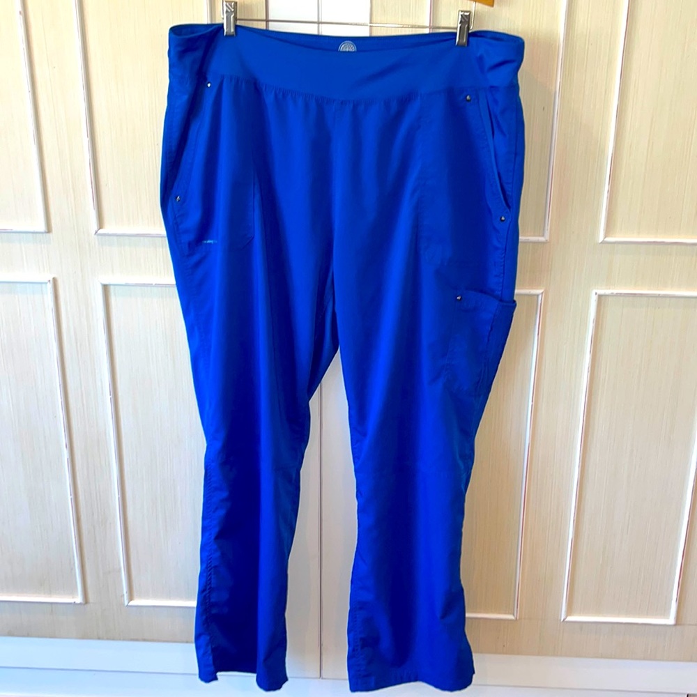 Healing Hands Tori yoga knit waistband Scrub Pants blue size 2X style 9133
